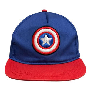 Marvel Captain America Hat Cap Snap Back Boys Adjustable Blue Red Shield Logo